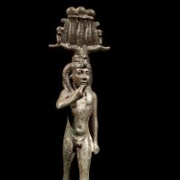 A Bronze Statuette of the God Harpokrates