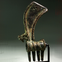 A Luristan Bronze Axe Head with Ibex